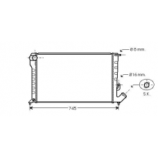 CN2194 AVA Радиатор, охлаждение двигателя