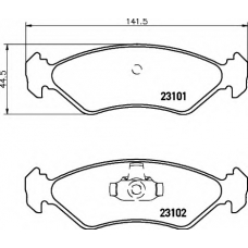 8DB 355 008-051 HELLA Комплект тормозных колодок, дисковый тормоз