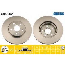 6040461 GIRLING Тормозной диск