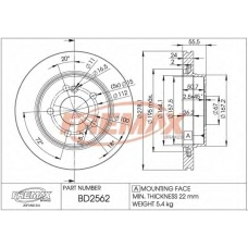 BD-2562 FREMAX Тормозной диск