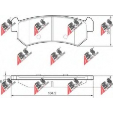 37461 OE ABS Комплект тормозных колодок, дисковый тормоз