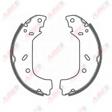 C0P015ABE ABE Комплект тормозных колодок