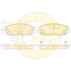 6136146 GIRLING Комплект тормозных колодок, дисковый тормоз