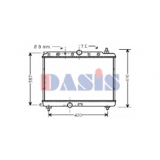 370005N AKS DASIS Радиатор, охлаждение двигателя