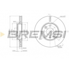 DBB201V BREMSI Тормозной диск