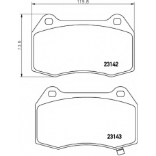 8DB 355 010-681 HELLA Комплект тормозных колодок, дисковый тормоз