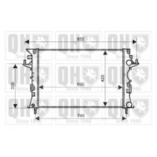 QER2067 QUINTON HAZELL Радиатор, охлаждение двигателя
