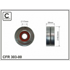 303-00 CAFFARO Натяжной ролик, поликлиновой  ремень