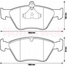 571530B BENDIX Комплект тормозных колодок, дисковый тормоз