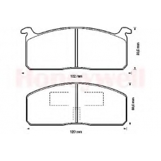 572326B BENDIX Комплект тормозных колодок, дисковый тормоз
