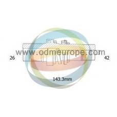 16-210090 ODM-MULTIPARTS Полуосевой вал, дифференциал