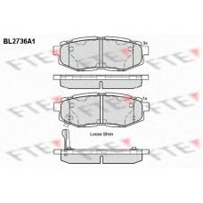 BL2736A1 FTE Комплект тормозных колодок, дисковый тормоз