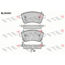 BL2643A1 FTE Комплект тормозных колодок, дисковый тормоз