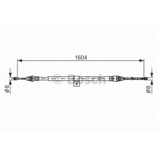 1 987 477 980 BOSCH Трос, стояночная тормозная система