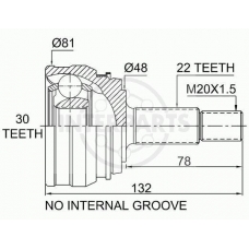 OJ-1724 InterParts Шарнирный комплект, приводной вал