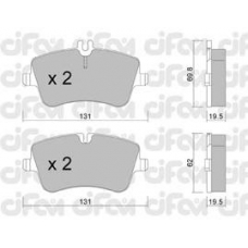 822-342-0 CIFAM Комплект тормозных колодок, дисковый тормоз