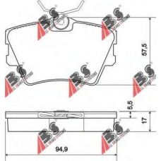 36983 OE ABS Комплект тормозных колодок, дисковый тормоз