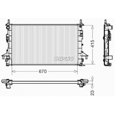 DRM23083 DENSO Радиатор, охлаждение двигателя