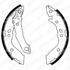 LS1836 DELPHI Комплект тормозных колодок