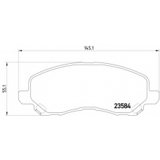 MDB2134 DON Комплект тормозных колодок, дисковый тормоз