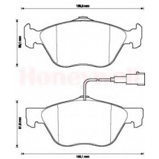 571951B BENDIX Комплект тормозных колодок, дисковый тормоз
