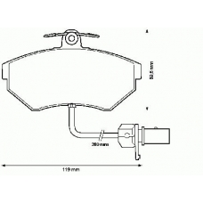 573006B BENDIX Комплект тормозных колодок, дисковый тормоз