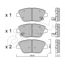 822-945-0 CIFAM Комплект тормозных колодок, дисковый тормоз