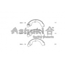 S014-25 ASHUKI Комплект тормозных колодок