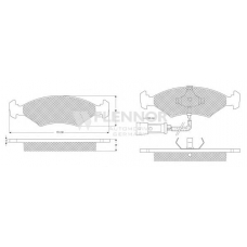 FB210980 FLENNOR Комплект тормозных колодок, дисковый тормоз