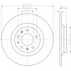 8DD 355 114-501 HELLA Тормозной диск