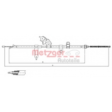 17.1080 METZGER Трос, стояночная тормозная система