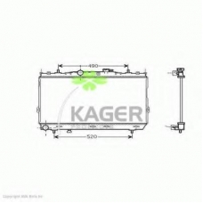 31-2078 KAGER Радиатор, охлаждение двигателя