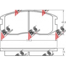 36772 ABS Комплект тормозных колодок, дисковый тормоз