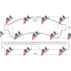 37681 ABS Комплект тормозных колодок, дисковый тормоз