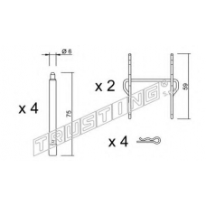 KIT.086 TRUSTING Комплектующие, колодки дискового тормоза