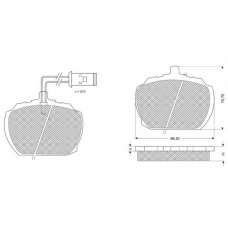 PF10601 PROCODIS FRANCE Комплект тормозных колодок, дисковый тормоз