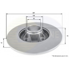 ADC1573 COMLINE Тормозной диск