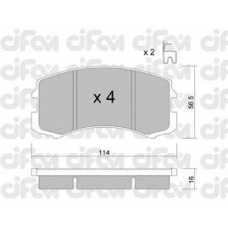 822-736-0 CIFAM Комплект тормозных колодок, дисковый тормоз