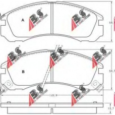 36753 ABS Комплект тормозных колодок, дисковый тормоз