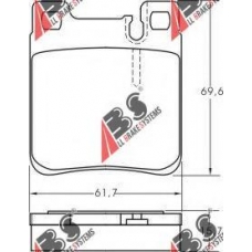 36787 ABS Комплект тормозных колодок, дисковый тормоз