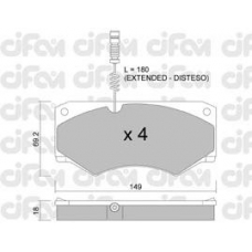 822-014-1 CIFAM Комплект тормозных колодок, дисковый тормоз