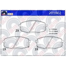 201002 GALFER Комплект тормозных колодок, дисковый тормоз