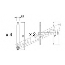 KIT.073 fri.tech. Комплектующие, колодки дискового тормоза