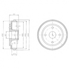 BF474 DELPHI Тормозной барабан