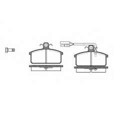 P0283.12 WOKING Комплект тормозных колодок, дисковый тормоз
