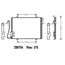 2061704 ORDONEZ Конденсатор, кондиционер