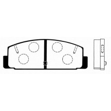 J PP-302AF JAPANPARTS Комплект тормозных колодок, дисковый тормоз