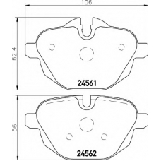 8DB 355 013-921 HELLA Комплект тормозных колодок, дисковый тормоз