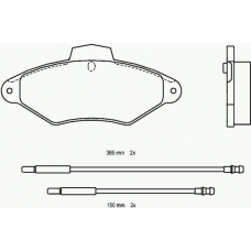 MDK0087 MINTEX Комплект тормозов, дисковый тормозной механизм