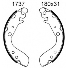 01737 BSF Комплект тормозных колодок